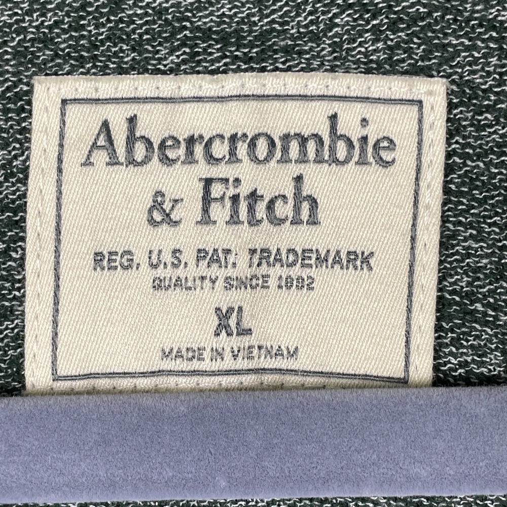 Abercrombie & Fitch Shirt Men's XL Green Henley Long Sleeve Casual Buttons - Picture 2 of 9